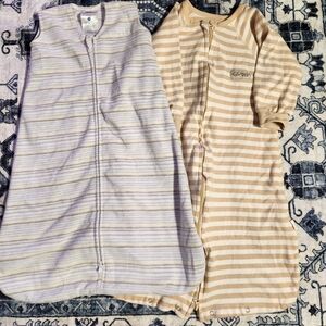 Halo Tan and White Sleep Sacks Pajamas with Zipper Closure